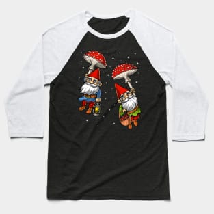 Magic Mushrooms Fantasy Gnomes Baseball T-Shirt